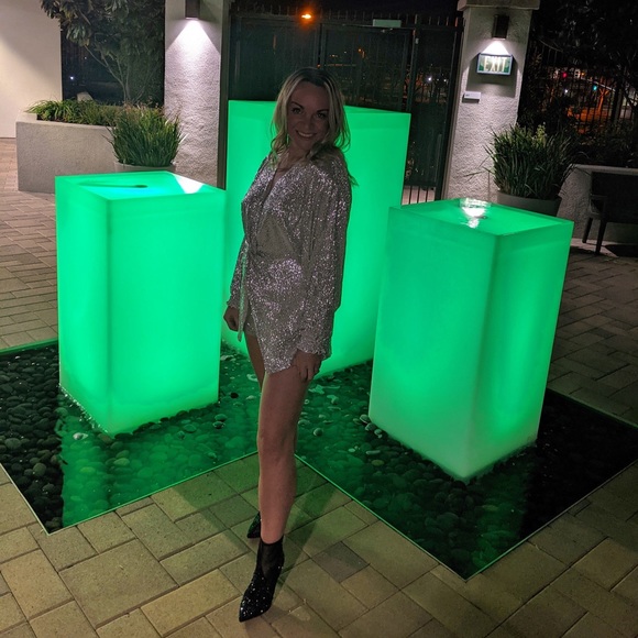 Pants & Jumpsuits Champagne Sparkle Romper Poshmark